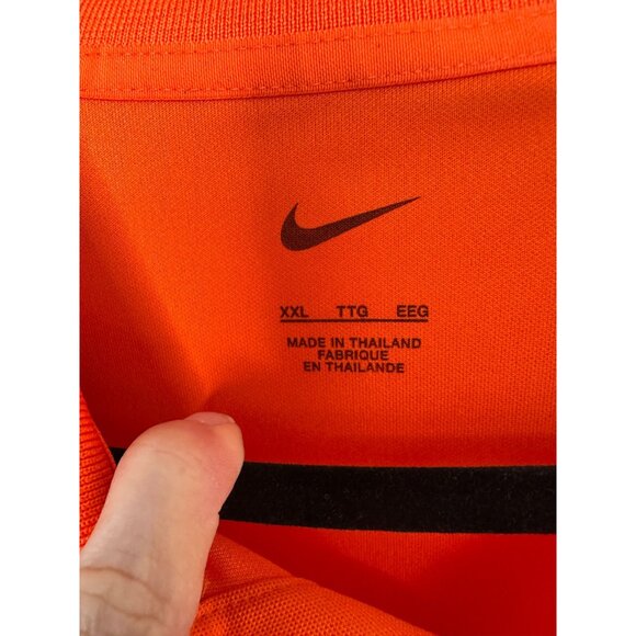 NIKE Mens Orange Polo 2x short sleeve polyester golf sports collared pullover‎ - Picture 3 of 7
